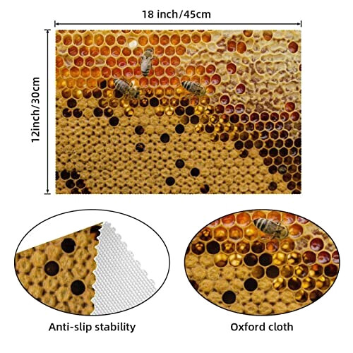 Set de table Abeille jaunes 30x45 cm variant 2 