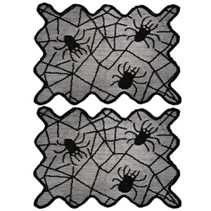 Set de table Araignée noir 2 pièces 45x30 cm