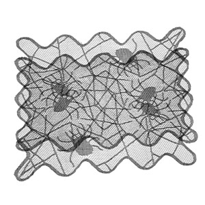 Set de table Araignée noir en polyester 44x29.5 cm