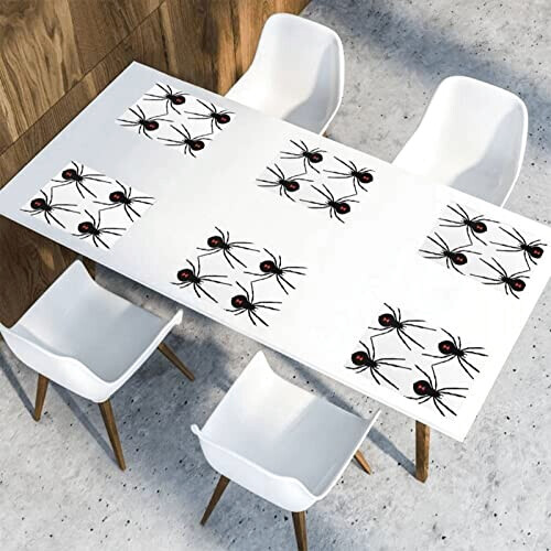 Set de table Araignée blanc en polyester 6 pièces 45.7x30.5 cm variant 7 