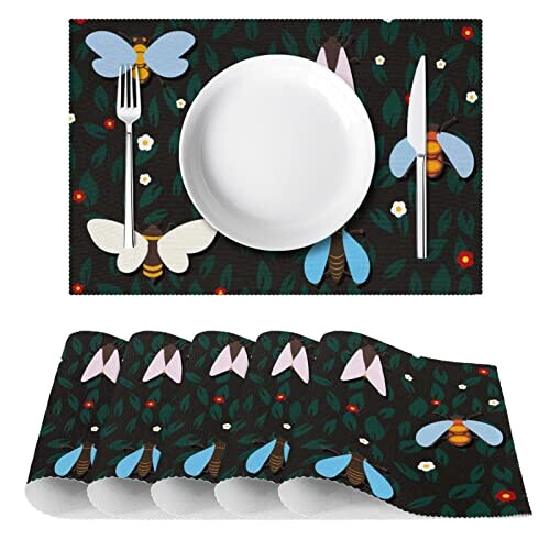 Set de table Cigale couleurés 4 pièces 30x45 cm variant 0 