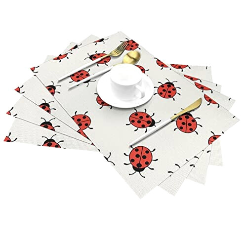 Set de table Coccinelle noir en polyester 45.7x30.5 cm variant 0 