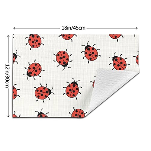 Set de table Coccinelle noir en polyester 45.7x30.5 cm variant 1 