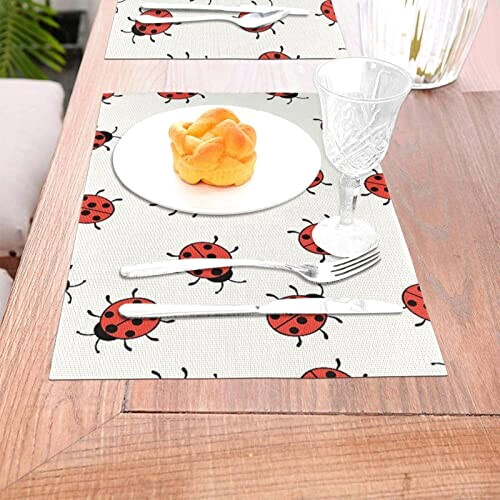 Set de table Coccinelle noir en polyester 45.7x30.5 cm variant 3 