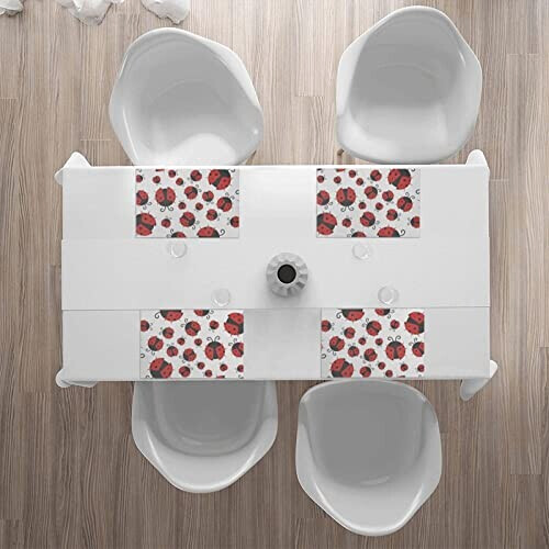 Set de table Coccinelle blanc en polyester 4 pièces 45.7x30.5 cm variant 4 