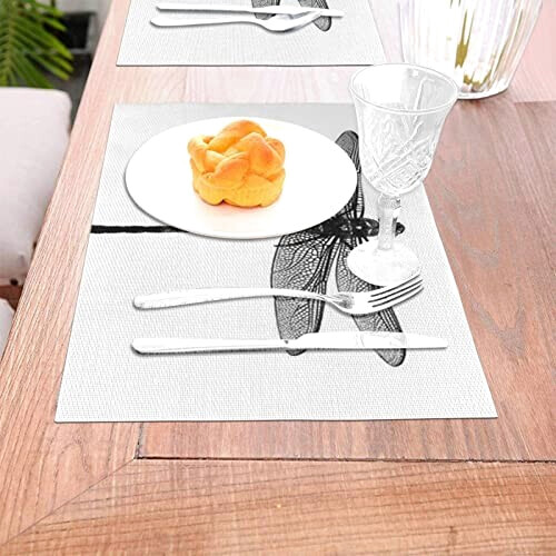 Set de table Libellule noir en polyester 45.7x30.5 cm variant 3 