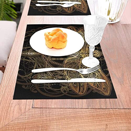 Set de table Libellule noir en polyester 45.7x30.5 cm variant 3 