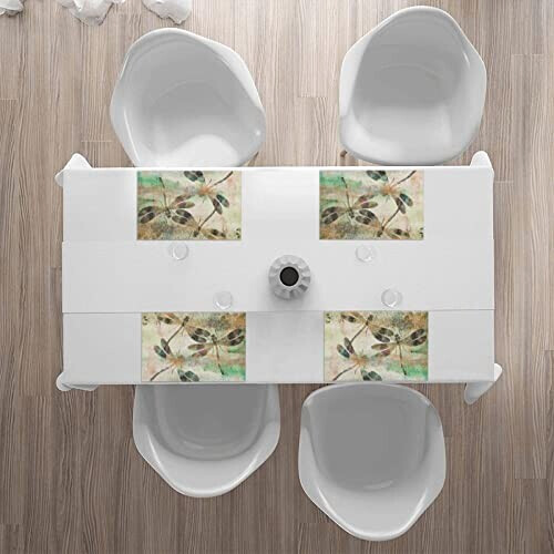 Set de table Libellule blanc en polyester 4 pièces 45.7x30.5 cm variant 5 