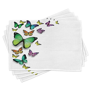 Set de table Papillon multicolore en polyester 30x45 cm