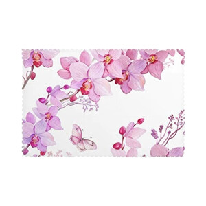 Set de table Papillon roses en polyester 6 pièces 45.7x30.5 cm