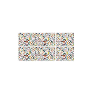 Set de table Papillon multicolore en liège 6 pièces 30.5x23 cm