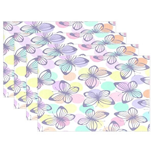 Set de table Papillon multicolore en polyester 30.5x45.7 cm
