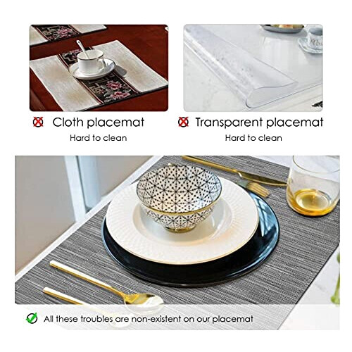 Set de table Papillon blanc en plastique 6 pièces 30x45 cm variant 2 