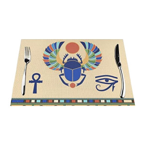 Set de table Scarabée Égyptienne en pvc 6 pièces 45x30 cm