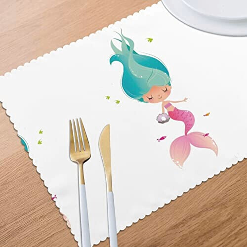 Set de table Sirène mermaid en polyester 6 pièces 45.7x30.5 cm variant 6 