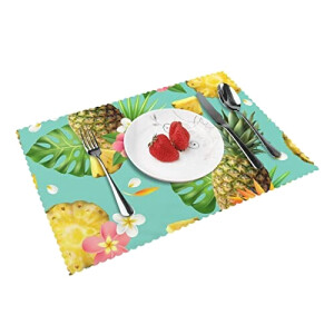 Set de table Ananas tropical en polyester 4 pièces 30.5x45.7 cm