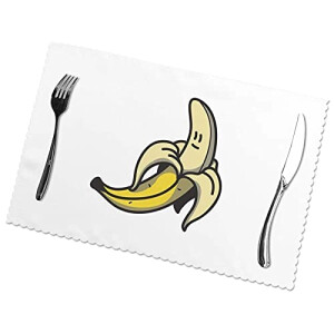 Set de table Banane en polyester 4 pièces 30x45 cm
