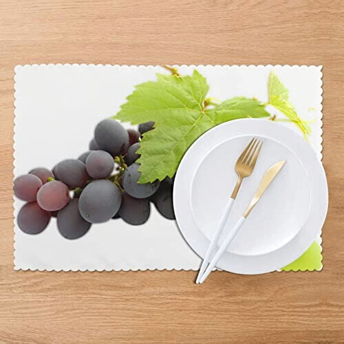 Set de table Raisin blanc en polyester 6 pièces 45.7x30.5 cm variant 5 