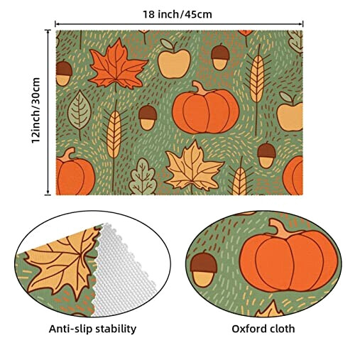 Set de table Citrouille variant 2 