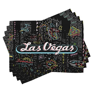 Set de table Las Vegas multicolore en polyester 30x45 cm