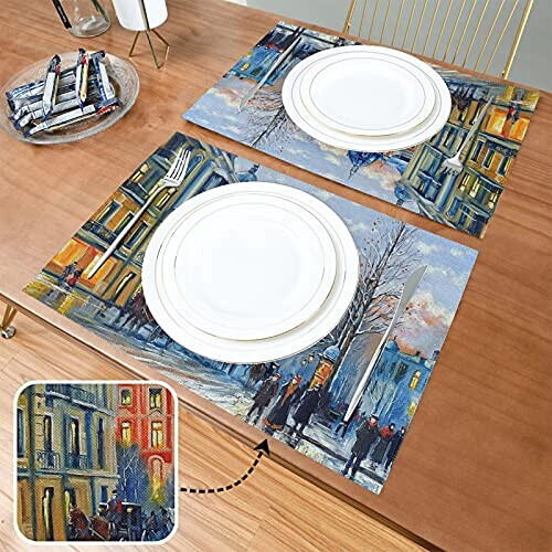 Set de table Londres multicolore en polyester 45.7x30.5 cm variant 2 