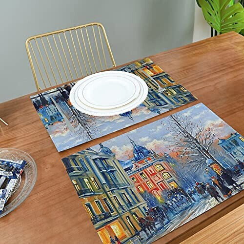 Set de table Londres multicolore en polyester 45.7x30.5 cm variant 3 