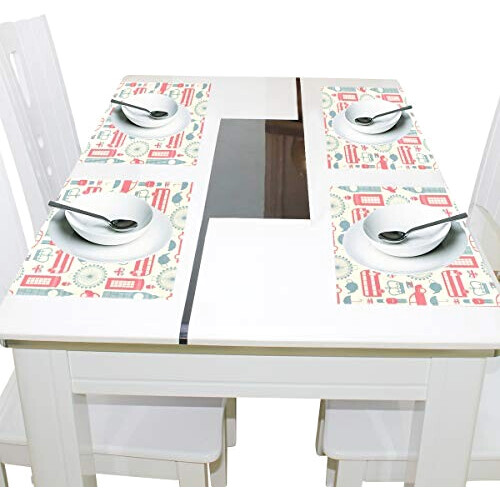 Set de table Londres multicolore en polyester 30.5x45.7 cm variant 2 