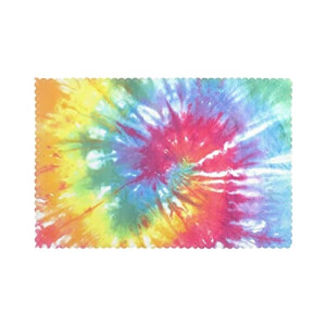 Set de table Arc en ciel rainbow tie dye en plastique 6 pièces 45.7x30.5 cm