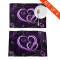 Set de table Coeur violets en polyester 6 pièces 45.7x30.5 cm - miniature variant 3