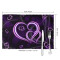 Set de table Coeur violets en polyester 6 pièces 45.7x30.5 cm - miniature variant 4