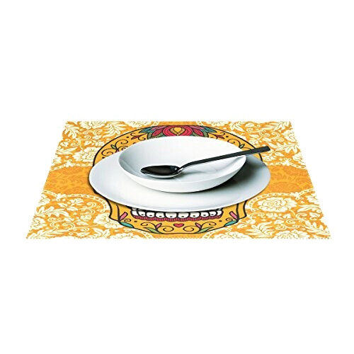 Set de table Tête de mort multicolore en polyester 30.5x45.7 cm variant 1 