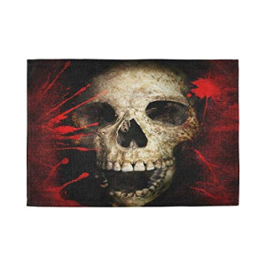Set de table Tête de mort motif crâne rouge 30.5x45.7 cm