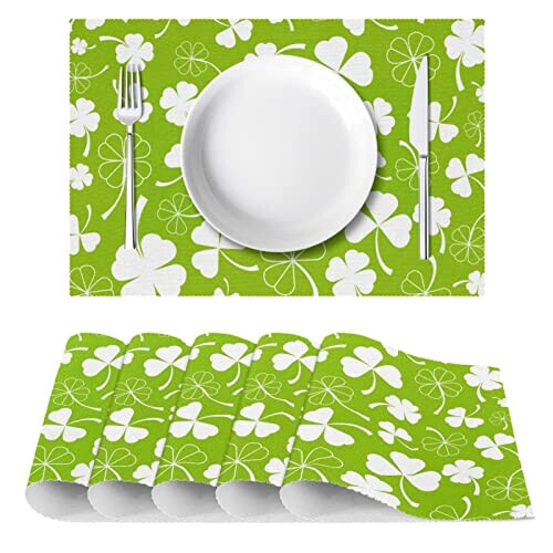 Set de table Trèfle vert variant 1 