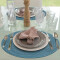 Set de table Rond lac bleu en coton 6 pièces 38 cm - miniature variant 1