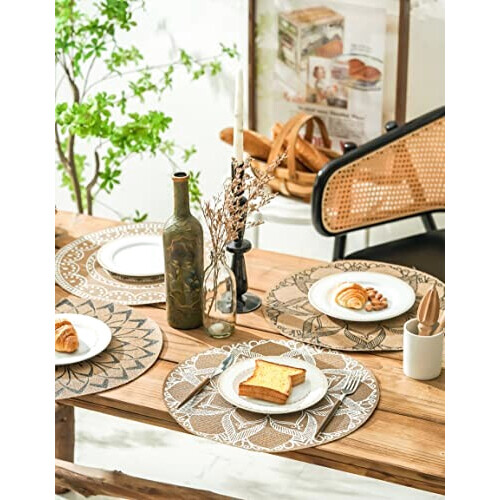 Set de table Rond mélange en pvc 6 pièces 38 cm variant 1 