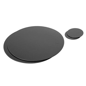 Set de table Rond noir 2 pièces 33 cm