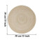 Set de table Rond beige en coton 4 pièces 38 cm - miniature variant 2