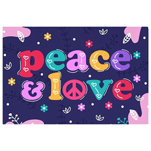 Set de table Peace and love multicolore 1 pièces 30x45 cm