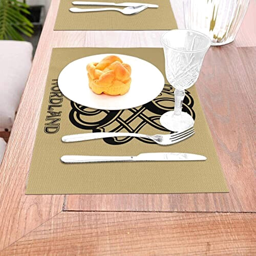 Set de table Viking noir en pvc 6 pièces 30x45 cm variant 3 