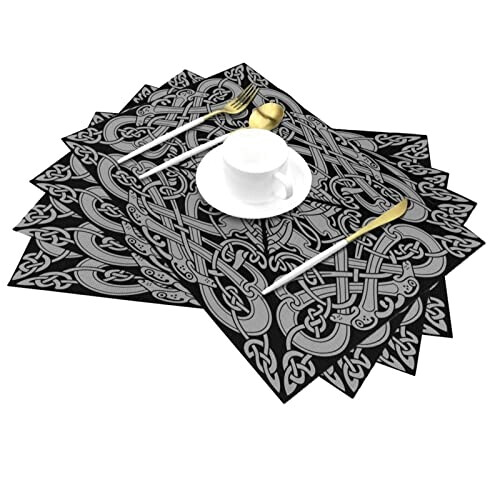 Set de table Viking noir en pvc 6 pièces 45.7x30.5 cm variant 0 