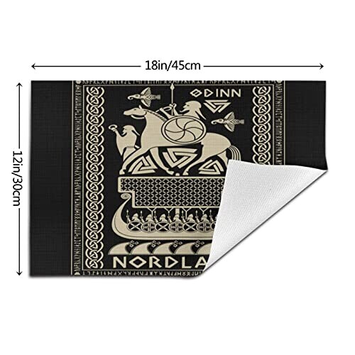 Set de table Viking noir en pvc 6 pièces 30x45 cm variant 1 