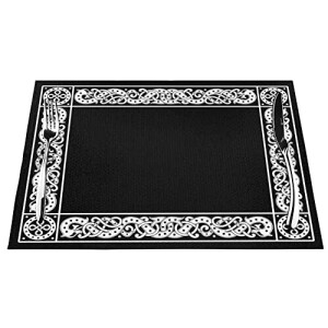 Set de table Celtique noir en pvc 6 pièces 30x45 cm