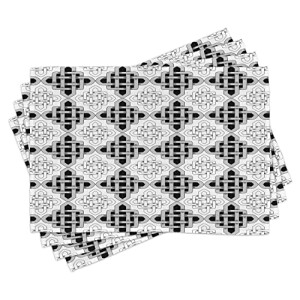 Set de table Celtique gris blanc en polyester 30x45 cm