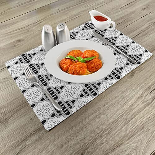 Set de table Celtique gris blanc en polyester 30x45 cm variant 0 