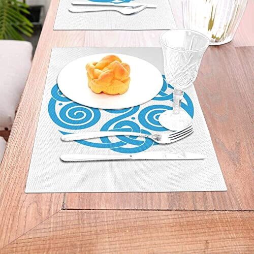 Set de table Celtique noir en pvc 6 pièces 30x45 cm variant 3 