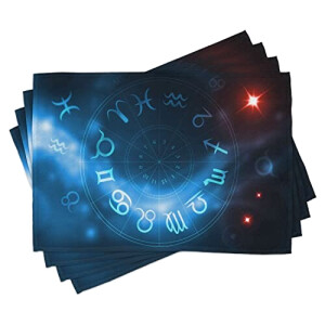 Set de table Astrologie multicolore en polyester 30x45 cm