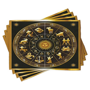 Set de table Astrologie multicolore en polyester 30x45 cm