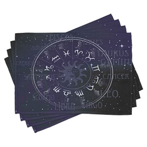 Set de table Astrologie multi en polyester 30x45 cm