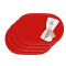 Set de table rouge en plastique 45.5x29 cm - miniature