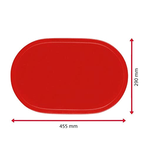 Set de table rouge en plastique 45.5x29 cm variant 3 